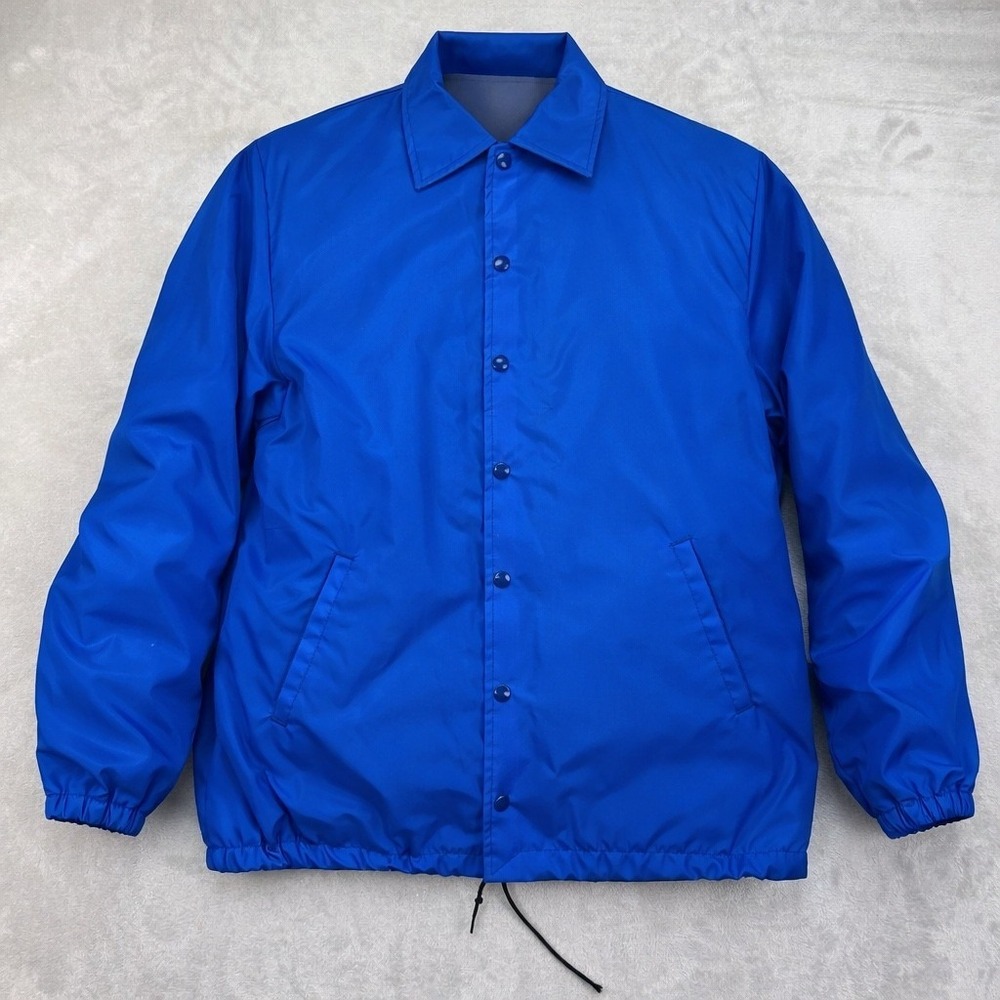 Vintage Howe Coach Jacket USA Memphis Tennessee Blue Snap Mens‎ Large
